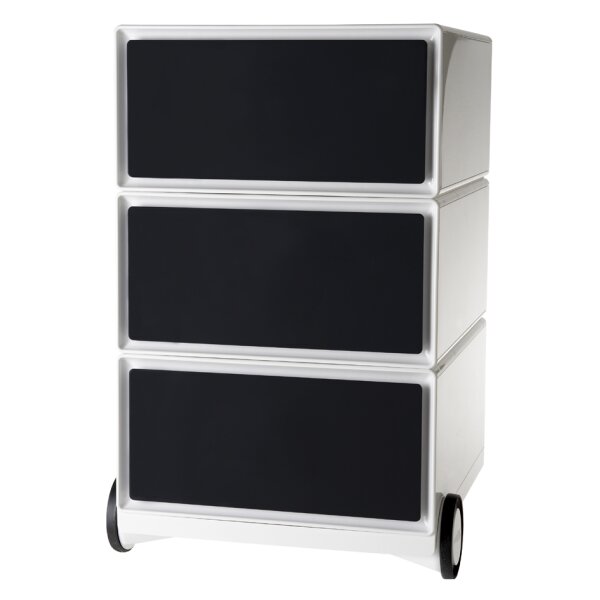 PAPERFLOW Caisson mobile easyBox, 3 tiroirs, blanc / blanc