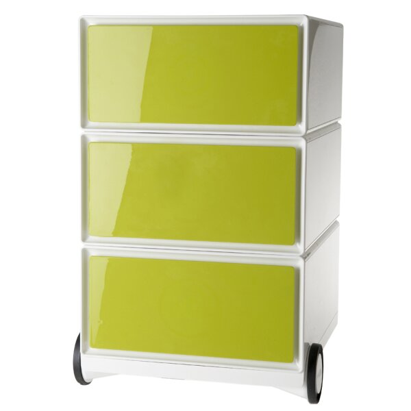 PAPERFLOW Caisson mobile easyBox, 3 tiroirs, blanc / blanc