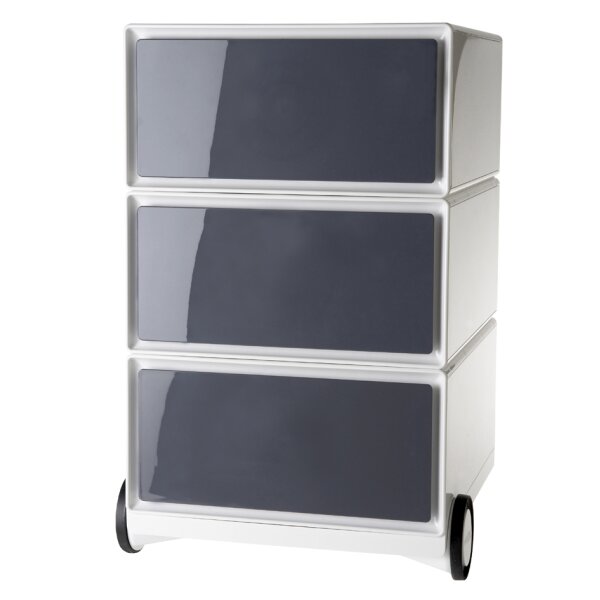 PAPERFLOW Caisson mobile easyBox, 3 tiroirs, blanc / blanc