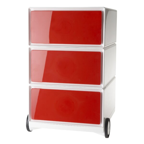 PAPERFLOW Caisson mobile easyBox, 3 tiroirs, blanc / blanc