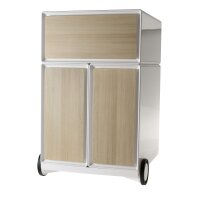PAPERFLOW Caisson mobile easyBox, 1 tiroir, blanc / orange