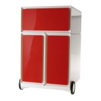 PAPERFLOW Caisson mobile easyBox, 1 tiroir, blanc / orange