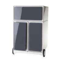 PAPERFLOW Rollcontainer easyBox, 1 Schub, weiss buche