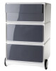 PAPERFLOW Caisson mobile easyBox, 4 tiroirs, blanc / noir