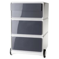 PAPERFLOW Rollcontainer easyBox, 4 Schübe, weiss grün