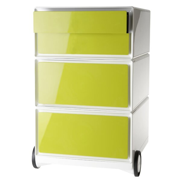 PAPERFLOW Caisson mobile easyBox, 4 tiroirs, blanc/rouge