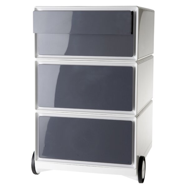 PAPERFLOW Caisson mobile easyBox, 4 tiroirs, blanc/rouge