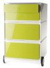 PAPERFLOW Rollcontainer easyBox, 4 Schübe, weiss buche