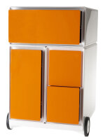 PAPERFLOW Caisson mobile easyBox, 1 tiroir, blanc / orange