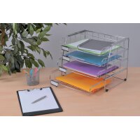 ALBA Corbeille à courrier COR4F en fil dacier, A4,...