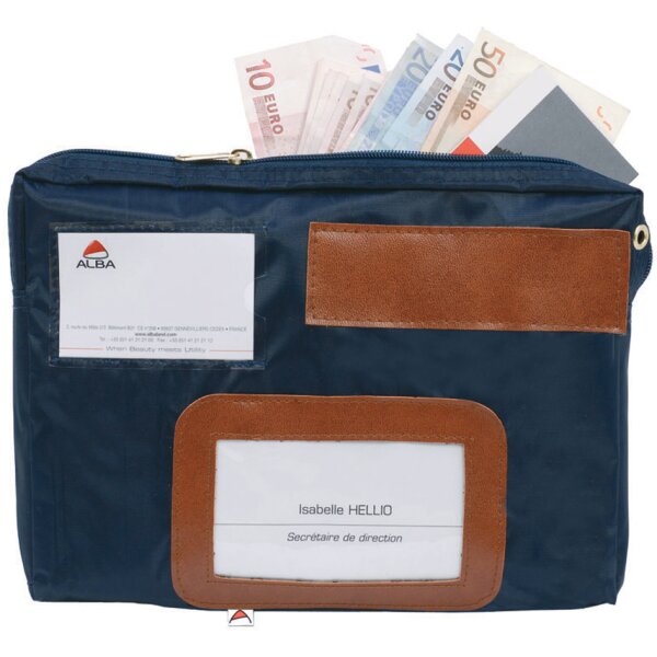 ALBA Banktasche "POCAIS" mit Dehnfalte, Polyester, blau