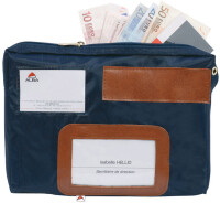 ALBA Banktasche "POCAIS" mit Dehnfalte, Polyester, blau