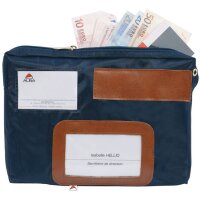 ALBA Banktasche "POCAIS" mit Dehnfalte, Polyester, blau