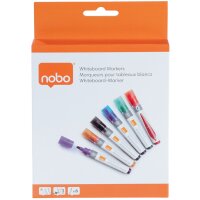 nobo Liquid Ink Whiteboard-Marker Rundspitze, 6er Set