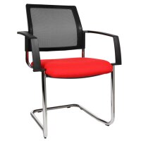 1opstar Chaise de bureau filet BtoB 20, rouge