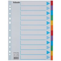 Esselte Intercalaires en carton, uni, A4, 6 touches
