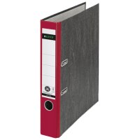 LEITZ Wolkenmarmor-Ordner, 180 Grad, DIN A4, 52 mm, rot