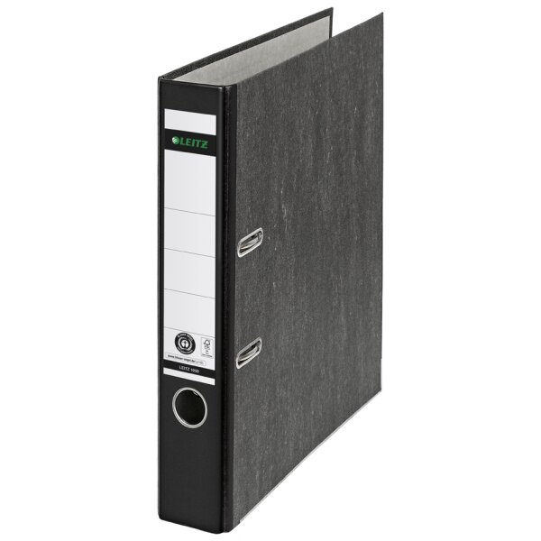 LEITZ Wolkenmarmor-Ordner, 180 Grad, DIN A4, 52 mm, schwarz