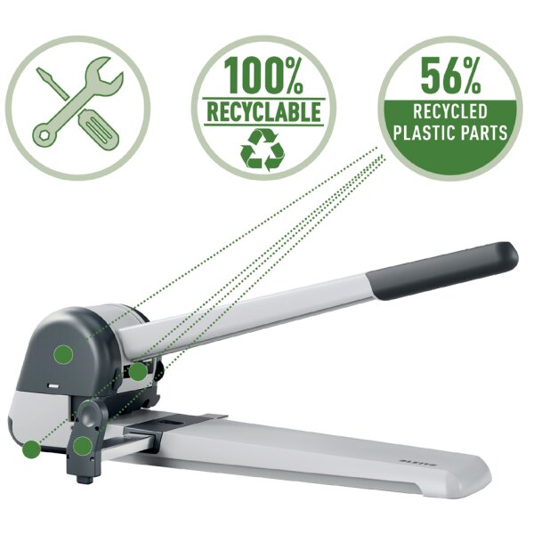 LEITZ Plastikabdeckung für Superlocher 5182, rauchtopas