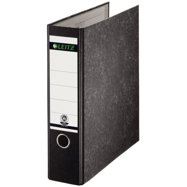 LEITZ Classeur marbr&eacute; nuageux, 180 d&eacute;gr&eacute;s, A4, 80 mm, noir