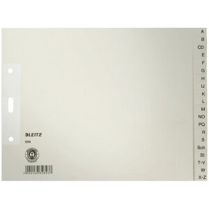 LEITZ Intercalaires en papier naturel, A-Z, A4+, mi-hauteur