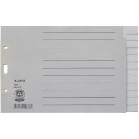LEITZ Tauenpapier-Register, blanko, A5 quer, 12-teilig, grau