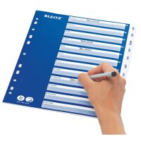 LEITZ Kunststoff-Register, Monate, A4, Jan.-Dez., PP, weiss