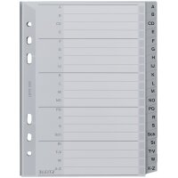 LEITZ Kunststoff-Register, A-Z, A5 quer, PP, 20-teilig, grau