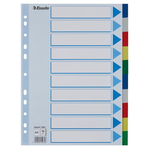 Esselte Kunststoff-Register, blanko, A4, PP, 5-teilig