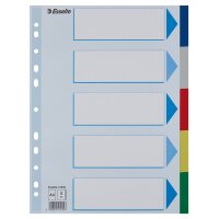Esselte Kunststoff-Register, blanko, A4, PP, 5-teilig