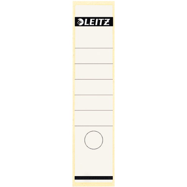 LEITZ Etiquette pour dos de classeur, 61 x 285 mm, blanc