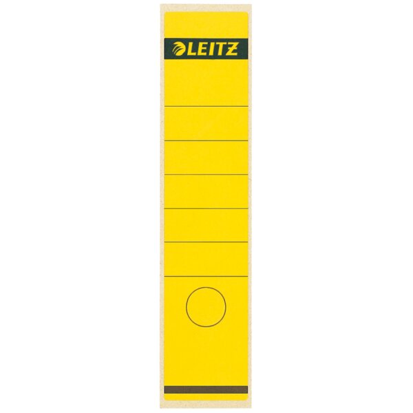 LEITZ Etiquette pour dos de classeur, 61 x 285 mm, jaune