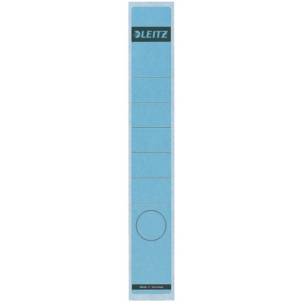 LEITZ Etiquette pour dos de classeur, 39 x 285 mm, bleu