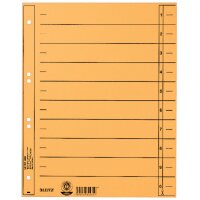 LEITZ Intercalaires, format A4 extra large,en carton manille