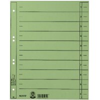 LEITZ Intercalaires, format A4 extra large,en carton manille