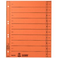 LEITZ Intercalaires, format A4 extra large,en carton manille