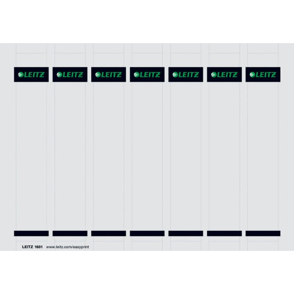 LEITZ Ordnerrücken-Einsteckschild, 31 x 190 mm, Karton, grau