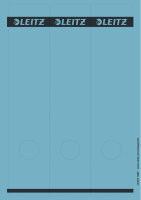 LEITZ Etiquette pour dos de classeur, 61 x 285 mm, bleu