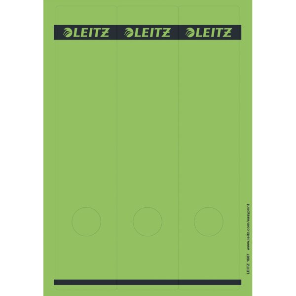 LEITZ Ordnerrücken-Etikett, 61 x 285 mm, lang, breit, grau