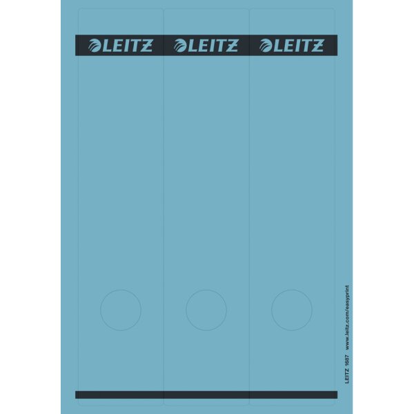 LEITZ Ordnerrücken-Etikett, 61 x 285 mm, lang, breit, grau