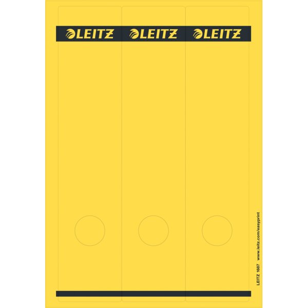 LEITZ Ordnerrücken-Etikett, 61 x 285 mm, lang, breit, grau