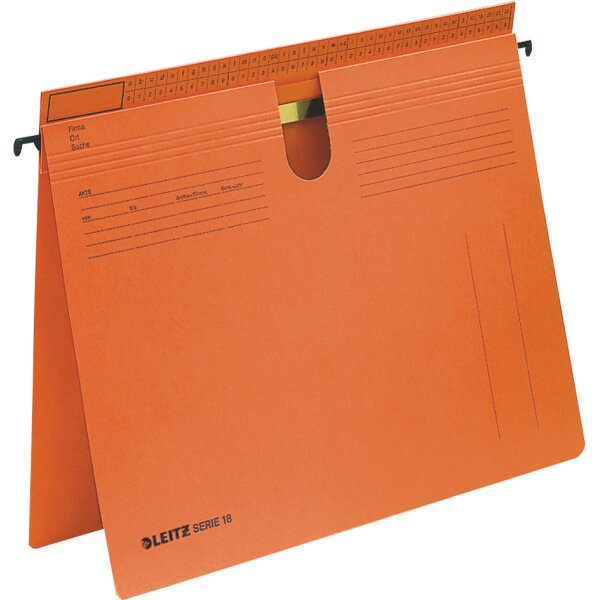 LEITZ SERIE 18 H&auml;ngehefter, Manilakarton 250 g/qm, orange