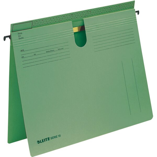 LEITZ SERIE 18 Hängehefter, Manilakarton 250 g/qm, grün