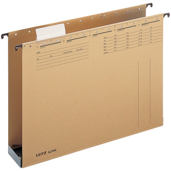 LEITZ ALPHA Hängesammler, A4, Bodenbreite: 28 mm, natron