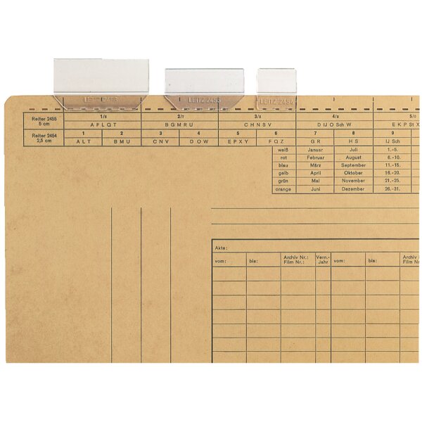 LEITZ Vollsichtreiter, (B)50 mm, 3-zeilig beschriftbar