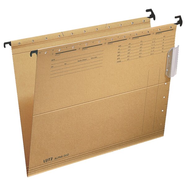 LEITZ ALPHA DUO Hängemappe, A4, seitlich offen, natron