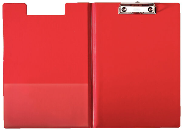 LEITZ Porte-bloc à pince avec rabat, A4, couverture PP,rouge