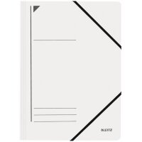 LEITZ Eckspannermappe, DIN A4, Karton 450 g qm, weiss