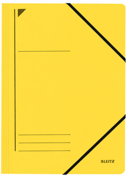 LEITZ Chemise à élastique, format A4, carton, jaune
