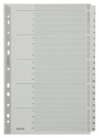LEITZ Intercalaires en carton mylar, chiffres ,A4, 1-20,gris